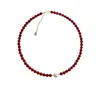 Collar Shijia Pearl de ágata rojo natural Regalo de Año Nuevo collar rojo temperamento de nicho cadena para la clavícula cadena para suéter para mujer