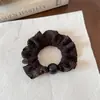 Elástico de Cabelo com Renda Franzida de Bolinhas, Faixa de Cabelo de Alta Elasticidade, Corda de Cabelo Vintage Outonal Estilo Coreano