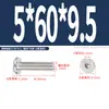 Acero Inoxidable 304 cm Tornillo Ultra Delgado de Cabeza Plana Grande Perno de Cabeza Plana Tornillo de Cabeza Baja con Cuadrante Hexagonal M2M3M4M5M8