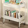 Mesa de Centro, Mesa de Centro Móvil de Doble Capa, Carrito Pequeño, Mesa Auxiliar, Almacenamiento para Sofá de Sala de Estar, Mesa de Té con Ruedas, Estante de Almacenamiento para Dormitorio
