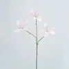 [3 Cabezas de Orquídeas de Llama] Flores de Plástico Simuladas Línea Niche para Bodas Decoración Floral Accesorios Suaves para Fotografía y Adornos