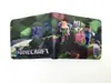 Carteira Dobrável Curta do Jogo Minecraft Steve Creeper Personalizada Criativa em Couro PU Carteira Masculina e Feminina