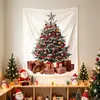 Tela de fondo navideño hecha a medida para ventas transfronterizas, utilizada como accesorios para eventos festivos y tela decorativa para paredes de habitaciones, con instalación sin agujeros