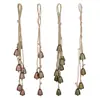 Campanas de Navidad, carillones de viento estilo vintage, colgantes de cuerda de cáñamo, artículos de venta caliente transfronterizos de Amazon, campanas de cuerda de cáñamo en stock al por mayor de fábrica