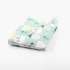 Bolsa de Cosméticos y Neceser Impermeable con Estampado de Gato de Dibujos Animados Verde Fresco