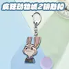 Chaveiro Zootopia Nick e Judy Acrílico Dupla Face Alta Qualidade Mochila Pingente Fofo Presente Mercadoria