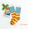 Z207 Calcetines para Niños Venta al Mayoreo Solo un Calcetín Infantil Trendy Primavera y Otoño Calcetines de Media Caña Rayados de Doble Aguja Algodón Calcetines para Niños y Niñas