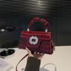 Bolso de alta gama para mujer, nuevo bolso cuadrado pequeño portátil con espejo láser de moda 2024, bolso bandolera con personalidad y diamantes brillantes