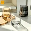 Vasos para enjuague bucal estilo hotel, estéticamente agradables, minimalistas y modernos, con un diseño de lujo ligero inspirado en el nórdico, adecuados para parejas, y se pueden usar como vasos de leche, vasos de jugo o vasos para bebidas