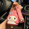 Bonito Melody Silicone Coin Purse Chaveiro Pingente Forma de Sorvete Estudante Armazenamento de Moedas Bolsa Pingente de Chaveiro