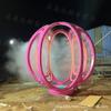 Puerta de niebla de agua con forma de pétalo de acero inoxidable grande sitio de actividad de centro comercial calentamiento dispositivo interactivo de belleza adornos