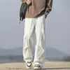 Marca de moda de alta calle americana Pantalones de seda helada para hombre y mujer Otoño Delgados Frescos Elásticos Caída Holgados Rectos Pantalones Casuales