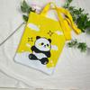 Bolsa de Tricô Ins Desenho Panda Feminina Moda para Carregar na Mão Grande Capacidade Bolsa de Ombro Bolsa Transversal Bolsa