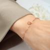 Europa y Estados Unidos exquisito frío ins moda minimalista luz lujo temperamento personalidad pulsera oblea acero titanio chapado oro 18K E135