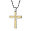 Europa y Estados Unidos fabricantes de colgantes de cruz de diamantes calientes nuevo collar de cruz de acero de titanio para hombre entre arena ligera
