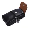 Bolso de Cintura para Hombre de Piel de Vaca Estilo Nuevo, Bolso Cruzado Multifuncional, Bolso para Identificación, Billetera Portátil para Monedas para Exteriores, Moderno Bolso para Teléfono Móvil