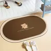 Alfombrilla antideslizante para suelo de baño de tierra de diatomeas alfombra de fuerte absorción de agua entrada de cocina baño se puede cortar alfombrilla tapete para pies
