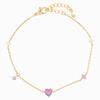Pulsera de Amor Rosa Dulce de Circonita Micro-incrustada para Mujer de Lujo Ligero Elegante ins Diseño Nicho Sentido de la Personalidad Mezcla y Combina Pulsera
