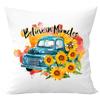Almohada Logo Personalizado Amazon Funda de Almohada de Lino Cojín para Sofá o Mesita de Noche Girasol Funda de Almohada Impermeable Venta al por Mayor