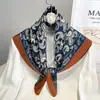 70 Lenços de Seda com Toque de Luxo, Moda Coreana Versátil Profissional Seda Sintética Pequenos Lenços de Pescoço, Lenços Estampados Retrô para Mulheres
