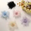 Estilo K Princesa Doce Flor Cacheada Renda de Rede Rosa DIY Pegador Corda de Cabelo Corsage Adorno de Cabeça Acessórios de Flor