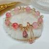 Pulsera de Ágata Nueva para Mujer Super Flash Estilo Bohemio Gota de Agua Grande Accesorios Pulsera de Cristal Super Hada Joyería de Mano para Estudiante