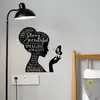 Br3959C Pequeño Idioma Español Autoportante Poderosa Hermosa Silueta Femenina Ins Autoadhesivo Pegatina de Pared para el Hogar