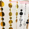 Cortina de Lantejoulas Redondas Douradas e Prateadas Adereços de Casamento Cortina de Contas Galvanizadas Enfeites Pendurados de Lantejoulas Suprimentos de Decoração para Cena de Casamento