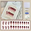 Uñas postizas de alta gama de 24 piezas, populares en línea, estilo puro y deseable, realza el cutis, uñas artificiales hechas a mano