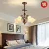 Versátil candelabro de cobre estilo americano para sala de estar, comedor, dormitorio principal, estudio, gran candelabro vintage estilo europeo