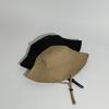 Sombrero de pescador japonés de color sólido para exteriores, informal, de ala grande, con cordón ajustable, para hombre y mujer, estilo coreano