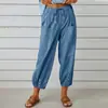 2026 Sitio Independiente Europeo y Americano Amazon Ebay Pantalones de Algodón y Lino Sueltos de Cintura Alta para Verano y Otoño, Pantalones Cortos Cómodos y Casuales