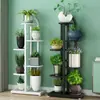 Soporte de Flores de Hierro Forjado, Estante de Suculentas de Pie, Soporte de Macetas de Múltiples Niveles que Ahorra Espacio para Uso en Interiores y Exteriores, Sala de Estar, Balcón, Soporte para Plantas Verdes