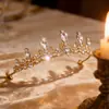 Corona de Novia Aleación Pedrería Diadema de Reina Accesorios para el Cabello de Boda Joyería para la Cabeza Corona de Fiesta Tiara de Cumpleaños para Mujeres