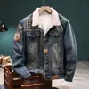 Chaqueta de Mezclilla Gruesa de Felpa Retro Americana para Hombre 2026 Invierno Marca de Moda Holgada Cálida de Lana de Cordero Algodón