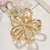 Pinza de Flor de Metal Pinza Grande para el Cabello para Mujeres 2025 Nuevo Estilo Pinza de Cabello de Alta Gama Pinza de Tiburón Accesorios para el Cabello en la Parte Posterior de la Cabeza