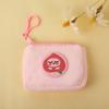 Lindo monedero de felpa de dibujos animados, bolsa cuadrada, niños, cremallera, monedero, llavero, mini bolsa portátil para auriculares, venta al por mayor