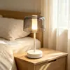 Luminária de Mesa Portátil Recarregável de Metal Minimalista, Luminária de Mesa Decorativa para Sala de Estar, Luminária de Cabeceira para Quarto, Luz Ambiente, Luz Noturna de LED
