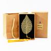Marcador de Página Metálico Vazado Folha de Ginkgo, Simples e Requintado, Fornecimento Amazon, Pequeno Fresco e Estilo Chinês Clássico