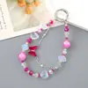 Colgante Creativo Nuevo de Mariposa y Amor con Cuentas Doble Cadena Bolso Llavero Accesorios Colgantes Accesorios Colgantes para Teléfono Móvil