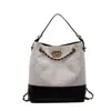Bolso de Mano Retro Europeo y Americano para Viajes de Trabajo de Alta Gama con Cierre Gran Capacidad Bolso de Hombro Bloque de Color Costura Cadena Bolso de Mujer de Comercio Exterior