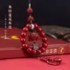 Pingente de Carro de Cinábrio para o Ano de Nascimento, Decoração de Carro de Lótus de Baixo Conteúdo, Acessórios de Carro de Alta Qualidade, Atacado do Fabricante