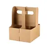 Bolsa de Papel para Empacar Marrón Portavasos para Taza de Té con Leche Café Empaque para Llevar Bolsa Portavasos para Taza Tarjeta Blanca Portavasos para Taza de Papel Kraft