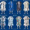 Conjunto de Shorts de Seda Helada para Hombre Verano Delgado Holgado Camisa de Manga Corta Floral Traje de Playa de Pareja Hawaiano