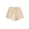 Shorts Deportivos de Color Sólido de Cintura Alta con Cordón para Mujer, Cintura Elástica y Piernas Anchas, Casual de Talla Grande, Sueltos, Hot Pants para Chicas Calientes