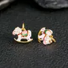 Accesorios de gota de Troya azul quemado antiguo bañados en oro y plata S925, originales, de bricolaje, estilo chino, pequeños accesorios de estilo nacional que combinan con todo.