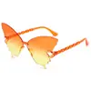 Óculos de Sol de Borboleta Grandes Peça Única Transfronteiriços, Armação Grande Tendência Festa Festival Sem Aro Óculos de Sol, Óculos de Proteção Solar, Proteção UV