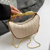 Bolso pequeño tejido de verano para mujer 2026 nuevo color de moda, bolsa tipo empanada con bloques de color, bolso cruzado casual elegante para el día a día