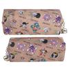 Estuche con Cremallera de Anime Estuche para Lápices Wen Hao Perro Salvaje Hermosa Chica Guerrero Dragon Ball Hombre Motosierra JOJO Qi