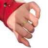 Anillo Abierto Exquisito de Moneda de Cobre Estilo Chino Nuevo Retro de Moda Full Diamante Xiaohongshu Generador de Dinero